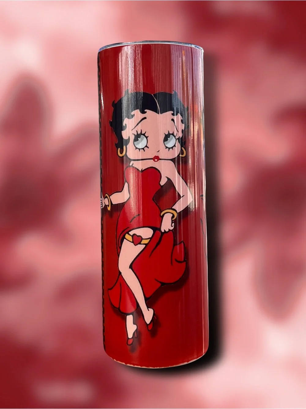 Betty Boop Red & Black Tumbler Water Bottle